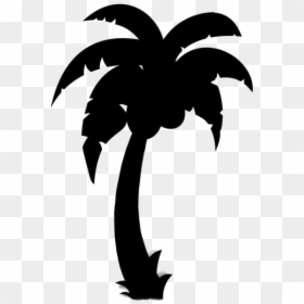 Transparent Coconut Palm Tree Clipart, Coconut Palm - Cartoon Palm Tree Drawing, HD Png Download - coconut tree png image