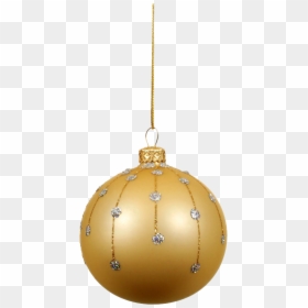 Golden Christmas Ball Png Free Download - Christmas Decoration Single Balls, Transparent Png - metal ball png