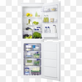 Zanussi Integrated 50 50 Fridge Freezer, HD Png Download - fridge freezer png