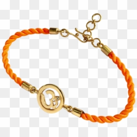 Om Bracelet On Nylon Thread With Gold Plated Adjustable - Bracelet, HD Png Download - bal gopal png