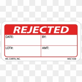Rejected Labels 1 Inch X 2 Inch - All Nighter, HD Png Download - rejected png