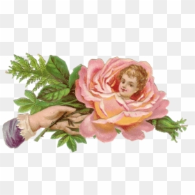Flower Child Victorian Hand Transparent Png - Victorian Hand Holding Flowers, Png Download - flower stick png