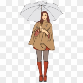 Streetfashion Fashion Girl Tumblr Girls Cute Umbrella - Lady Clipart In Png, Transparent Png - fashion girls png