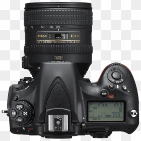 Nikon D810 Slr Camera Top View Transparent Png Image - Camera From Top Png, Png Download - flower top view png