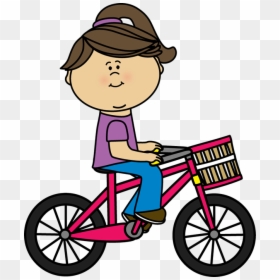 Girl Bicycle With Basket - Ride Clipart, HD Png Download - bike png for photoshop