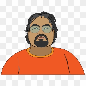 Hairstyle,art,facial Hair - Man With Goatee In Cartoon, HD Png Download - hairstyle png male