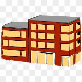Clip Art Brick Building, HD Png Download - apartment building png