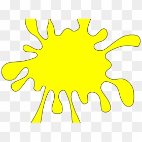 Splash Clipart Paint Splatter - Clip Art Yellow Paint Splash, HD Png Download - color splashes png