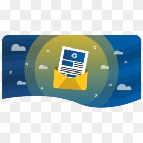 Blue Sky Background With Envelope And Email Message, HD Png Download - graphics png images