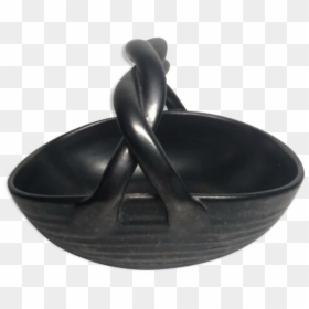Empty Pocket Basket Monica Ceram Vallauris Glossy Black - Sculpture, HD Png Download - empty basket png
