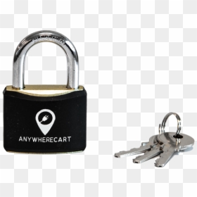 40mm Padlock, Front View With Keys - Security, HD Png Download - lock key png