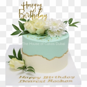Happy Birthday Cake Flowers, HD Png Download - happy 1st birthday cake png