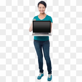 Girl With Laptop - Woman With Laptop Png, Transparent Png - woman with laptop png