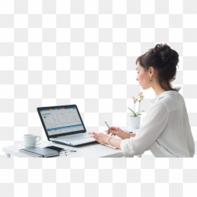 Woman On Laptop - Women Using Laptop Png, Transparent Png - woman with laptop png