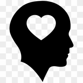 Bald Head With Heart - Head With Heart Icon, HD Png Download - 3d heart symbol png