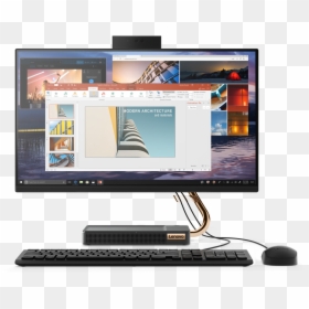 Lenovo Ideacentre A540 All In One Pc Desktop - Lenovo Ideacentre A540 2019, HD Png Download - woman with laptop png
