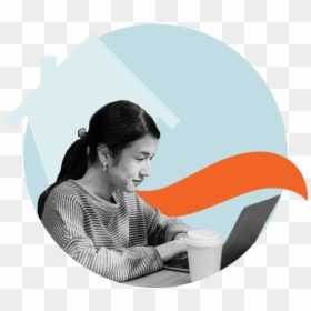 Girl, HD Png Download - woman with laptop png