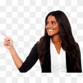 Free Png Women Pointing Left Png Images Transparent - Black Woman Pointing Left, Png Download - ladies finger png