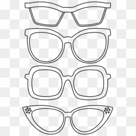 Coloring Worm Book Child Drawing Glasses Clipart - Coloring Book Sunglasses, HD Png Download - black spectacles png