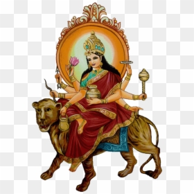 Durga Drawing Goddess Clip Freeuse - Kushmanda Devi, HD Png Download - durga.png