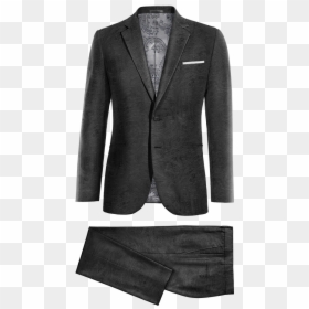 Black Paisley Velvet Suit - Traje Hombre Cuello Mao, HD Png Download - suit png images