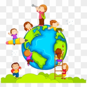 Kids Activity Clipart - Explore The World Clipart, HD Png Download - school kids clipart png
