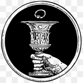 Chalice, Ring, Wedding, Marriage, Hand, Coin, Symbol - Hand Holding Chalice Drawing, HD Png Download - wedding hands images png
