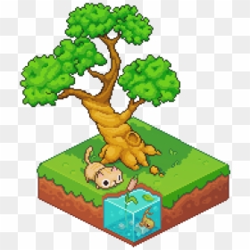 Transparent Jardin Clipart - Trees Pixel Isometric, HD Png Download - nature clipart png