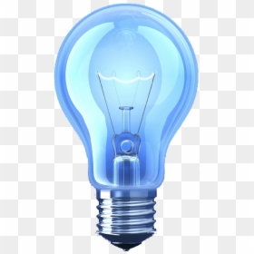 Blue Light Lamp Lighting Incandescent Bulb Clipart - Light Bulb Transparent Background Png, Png Download - bulb image png