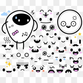 Cute Face Png - Cute Japanese Drawing Style, Transparent Png - face clipart png