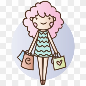 Transparent Shopping Girl Clipart - Cute Shopping, HD Png Download - shop clipart png