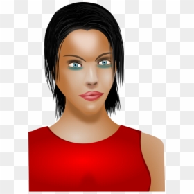 Black Hair,eyelash,facial Hair - Clip Art, HD Png Download - lady hair png