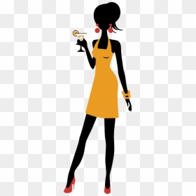 Ladies Drinking Wine Clipart Png Transparent Png ,, Png Download - lady clipart png