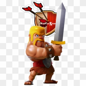 Barbarian Clash Of Clans Happy, HD Png Download - coc dragon png