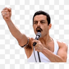 Rami Malek As Freddie Mercury Clip Arts - Freddie Mercury No Background, HD Png Download - singing images png