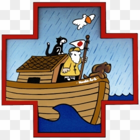 Noah"s Ark Animal Hospital - Cat On Noah's Ark, HD Png Download - noah's ark png