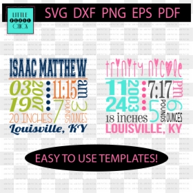 Birth Announcement Svg Free, HD Png Download - stats png