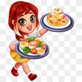 Dishes Clipart Meal Plate - Food On Plate Clipart, HD Png Download - food in plate png