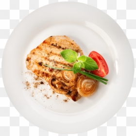 Food On A White Plate, HD Png Download - food in plate png