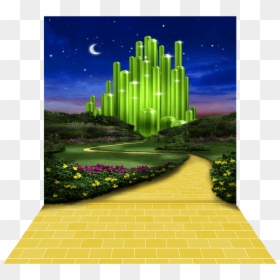 Transparent Yellow Brick Road Png - Emerald City Wizard Of Oz Png, Png Download - yellow green background png