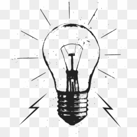 Megaphone Ink Pen Light Bulb - Hipster Light Bulb Sketch, HD Png Download - bulb illustration png