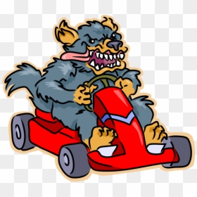 Vector Illustration Of Go Kart Loving Tasmanian Devil - Go Kart Clipart, HD Png Download - kart png