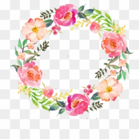 Watercolor Wedding Flowers Png Photo - Watercolour Flower Wreath Png, Transparent Png - pink vector flowers png