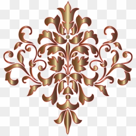 Damask Floral Design Visual Arts Paisley Gold Design - Design With No Background, HD Png Download - gold floral design png