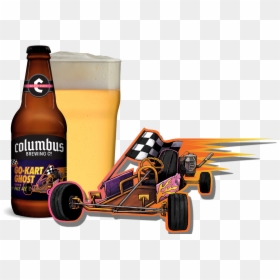 Cbc Go Kart Ghost Bottle, Glass, And Go Kart - Guinness, HD Png Download - kart png