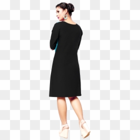 Black Jersey Dress Uk, HD Png Download - ladies kurti png