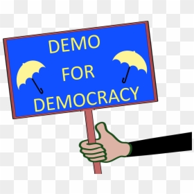 Umbrella, Yellow, Democracy, Sign, Placard, Brolly - Sign, HD Png Download - democracy png