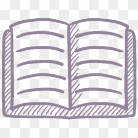 Open Book Icon Purple - Png Sketch Of Book, Transparent Png - book icon png