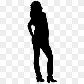Woman Standing Silhouette Png, Transparent Png - woman silhouette png