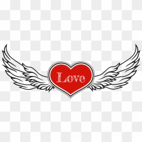 Heart With Wings Clipart, HD Png Download - heart clipart png